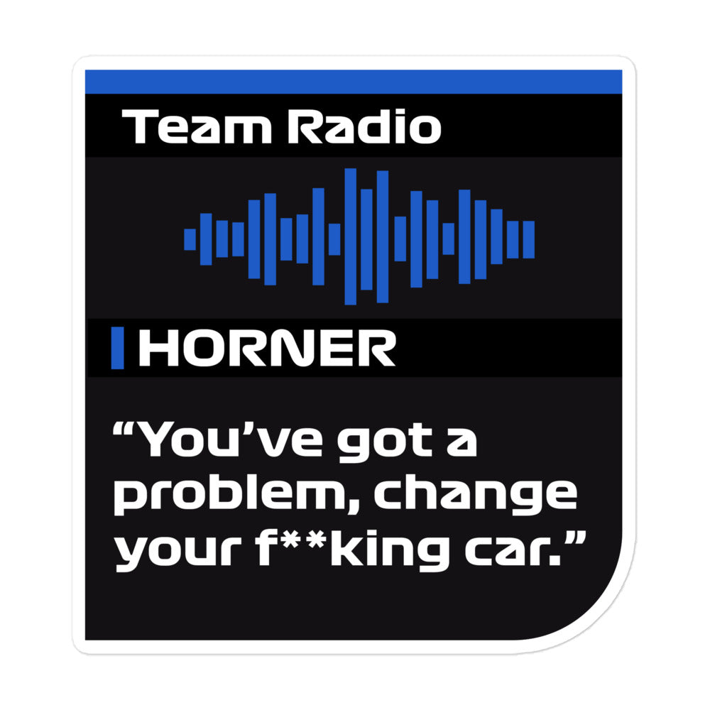 Christian Horner Change Your Fucking Car Sticker 5x5