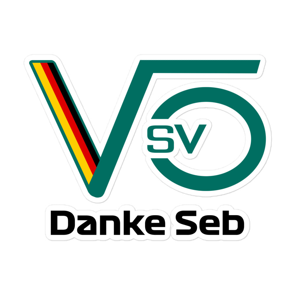 Sebastian Vettel Danke Seb Sticker 5x5