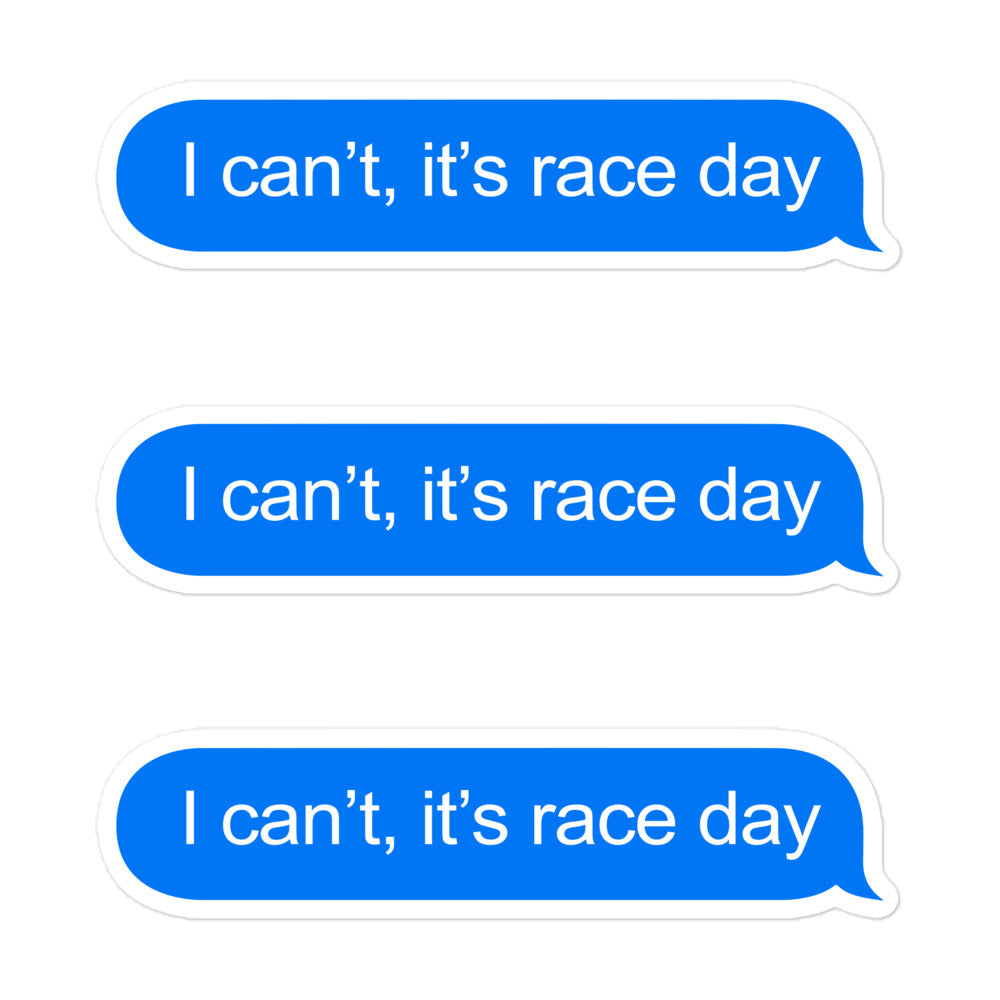 It's Race Day Stickers 5x5