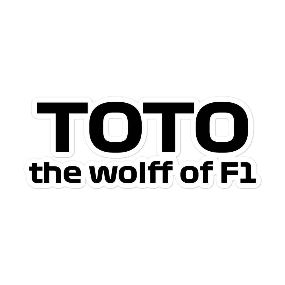 Toto The Wolf Of F1 Sticker 5x5