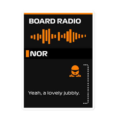 Lando Norris Lovely Jubbly Singapore GP Sticker