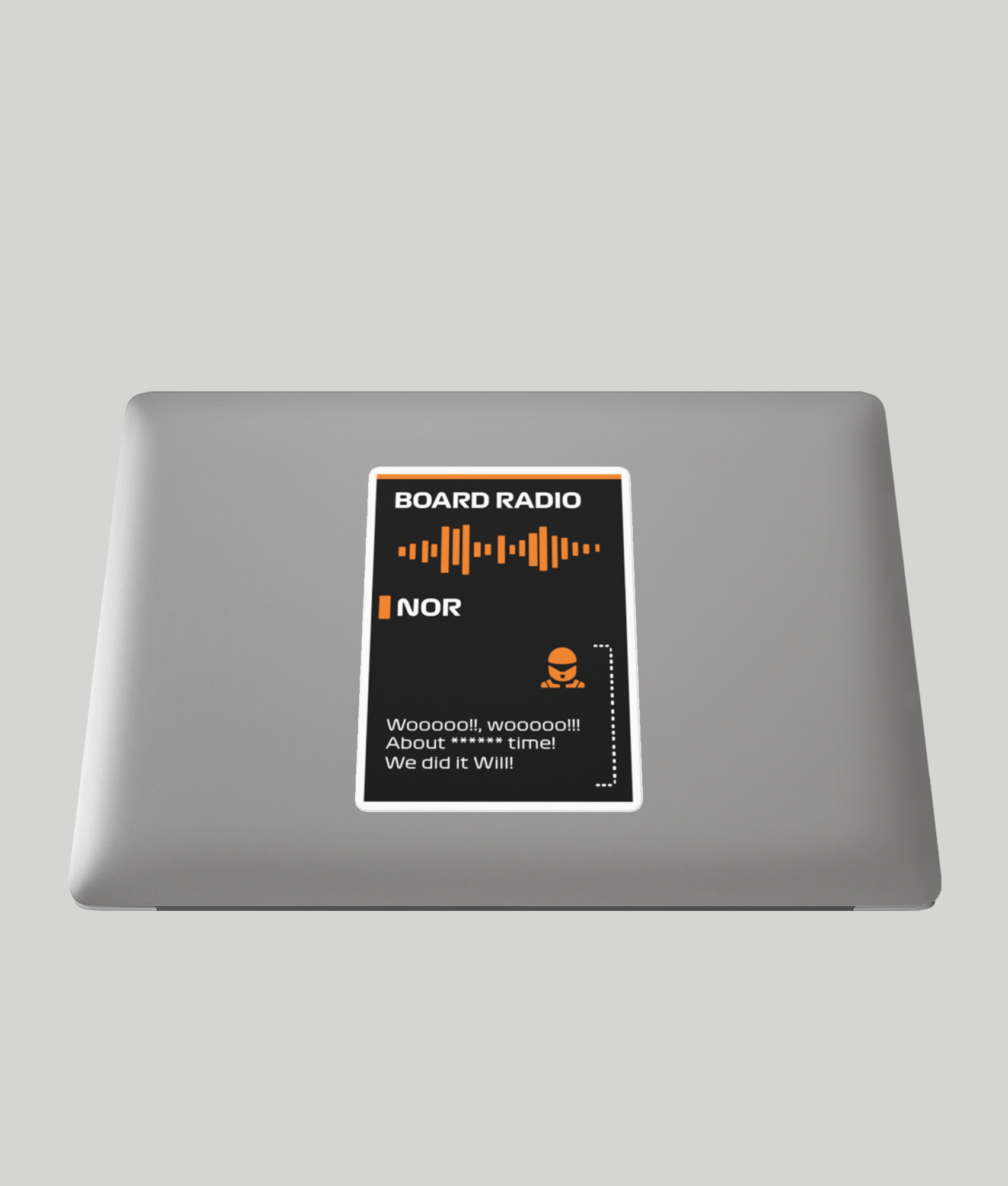 Lando Norris First Win Board Radio Sticker