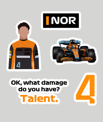 lando norris mclaren sticker pack