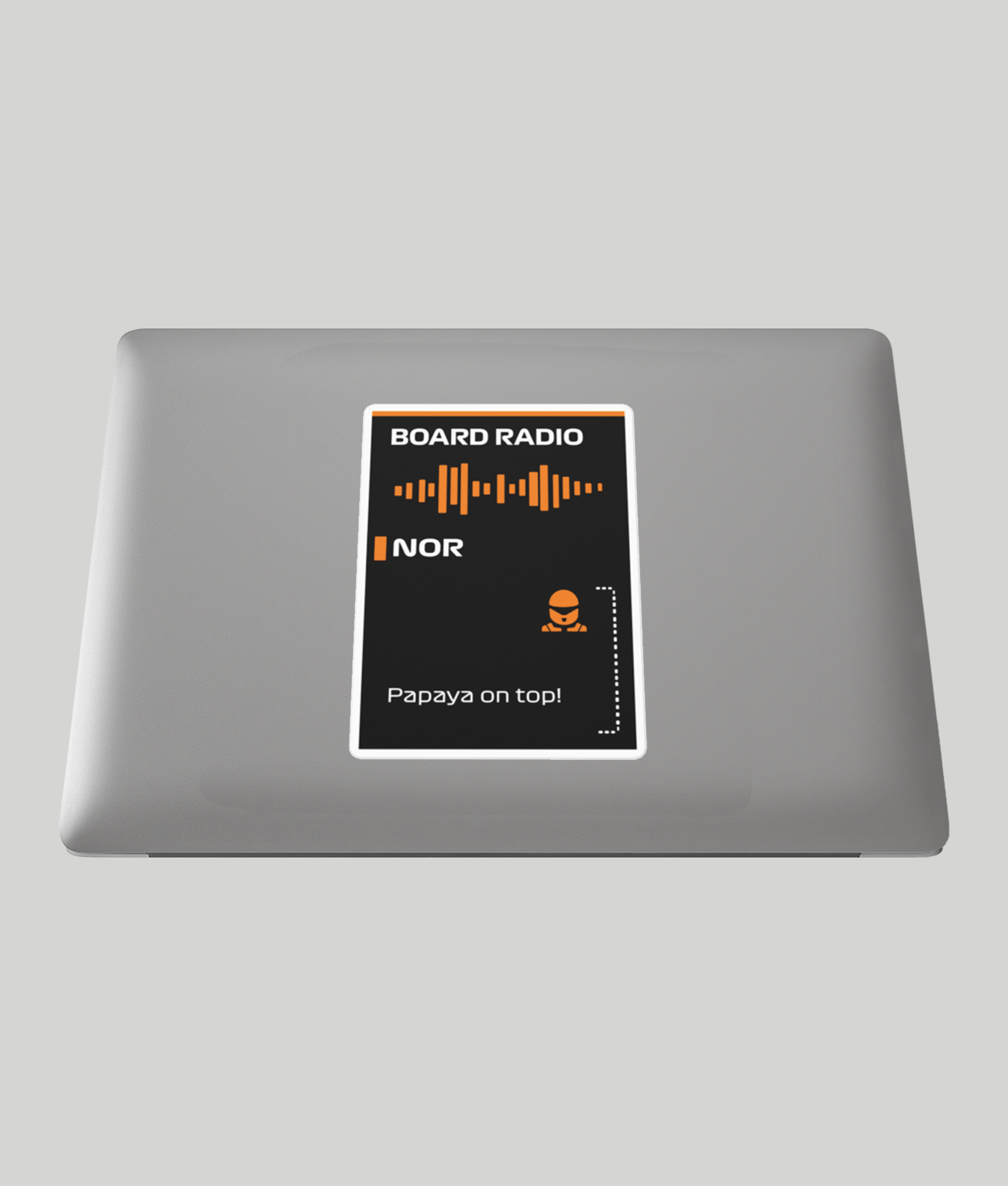 Lando Norris Papaya On Top Board Radio Sticker