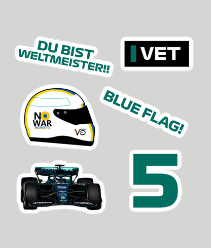 Sebastian Vettel Retirement Sticker Pack