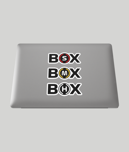 box box box sticker 5x5