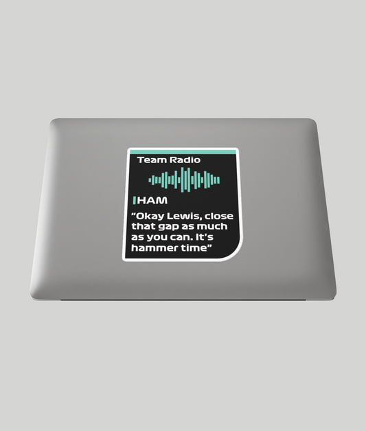 Lewis Hamilton Hammer Time Radio Sticker