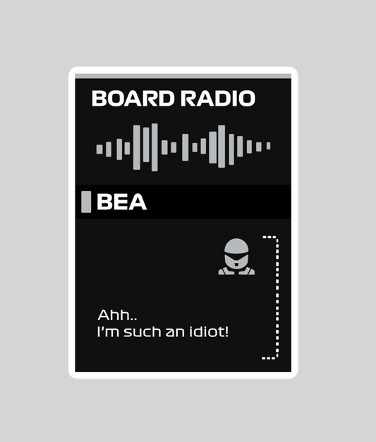 Oliver Bearman I'm Such An Idiot Board Radio Sticker