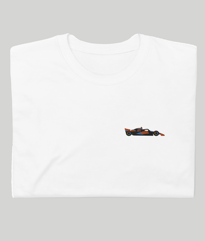 Oscar Piastri Embroidered McLaren Car T-Shirt white