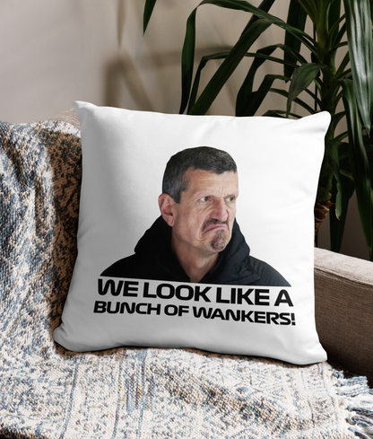 guenther steiner bunch of wankers throw pillow