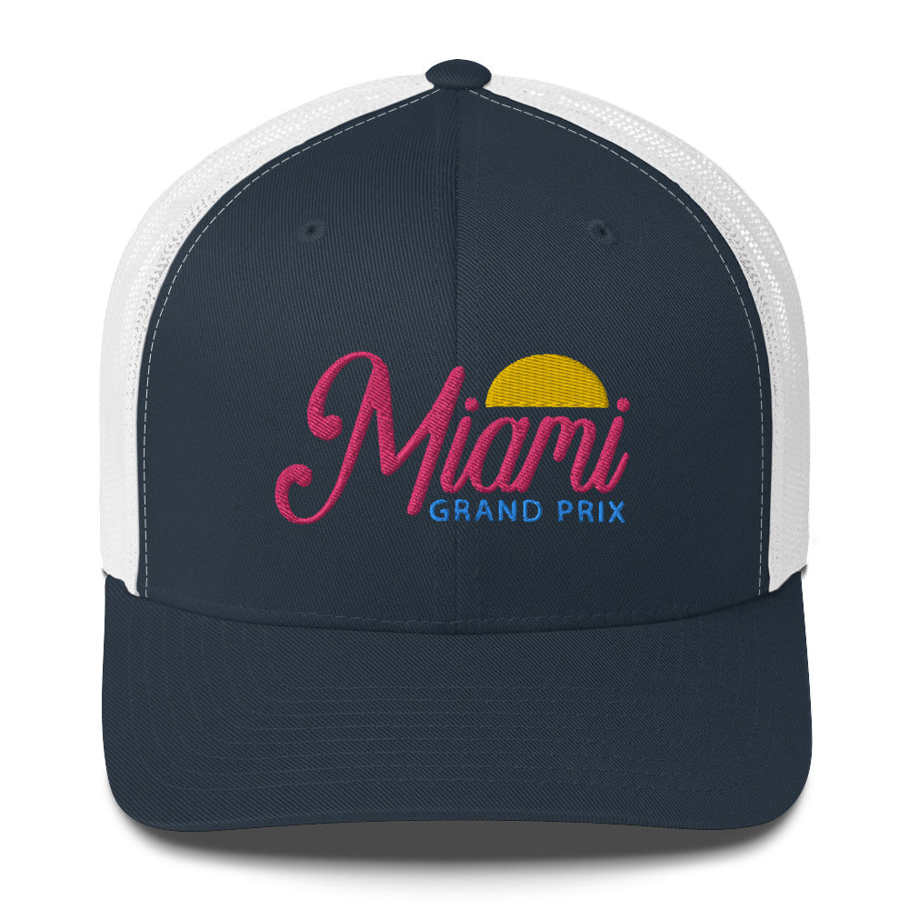 Miami Grand Prix Trucker Hat navy white