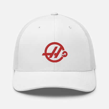 Haas F1 Trucker Cap white front