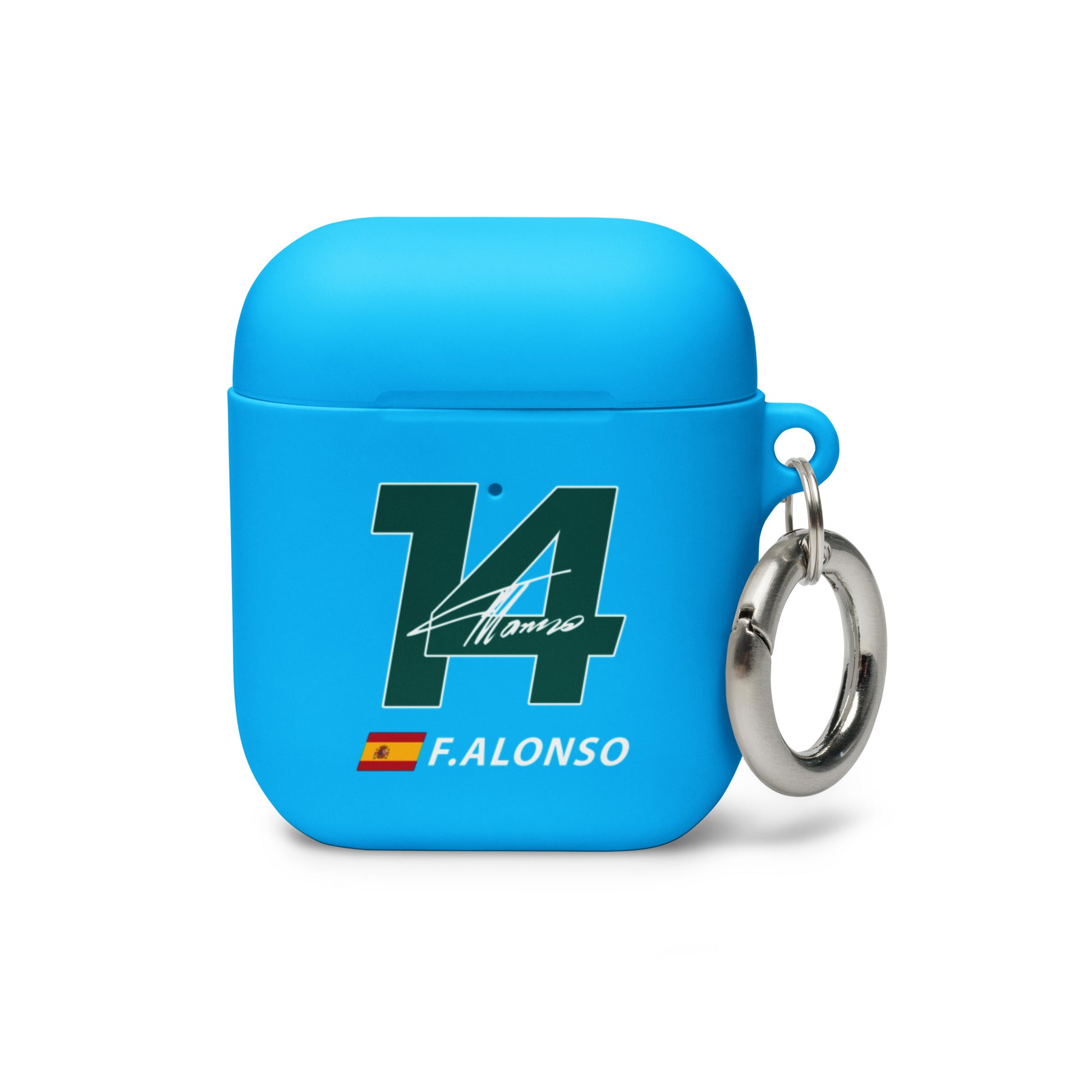 fernando alonso airpods case light blue