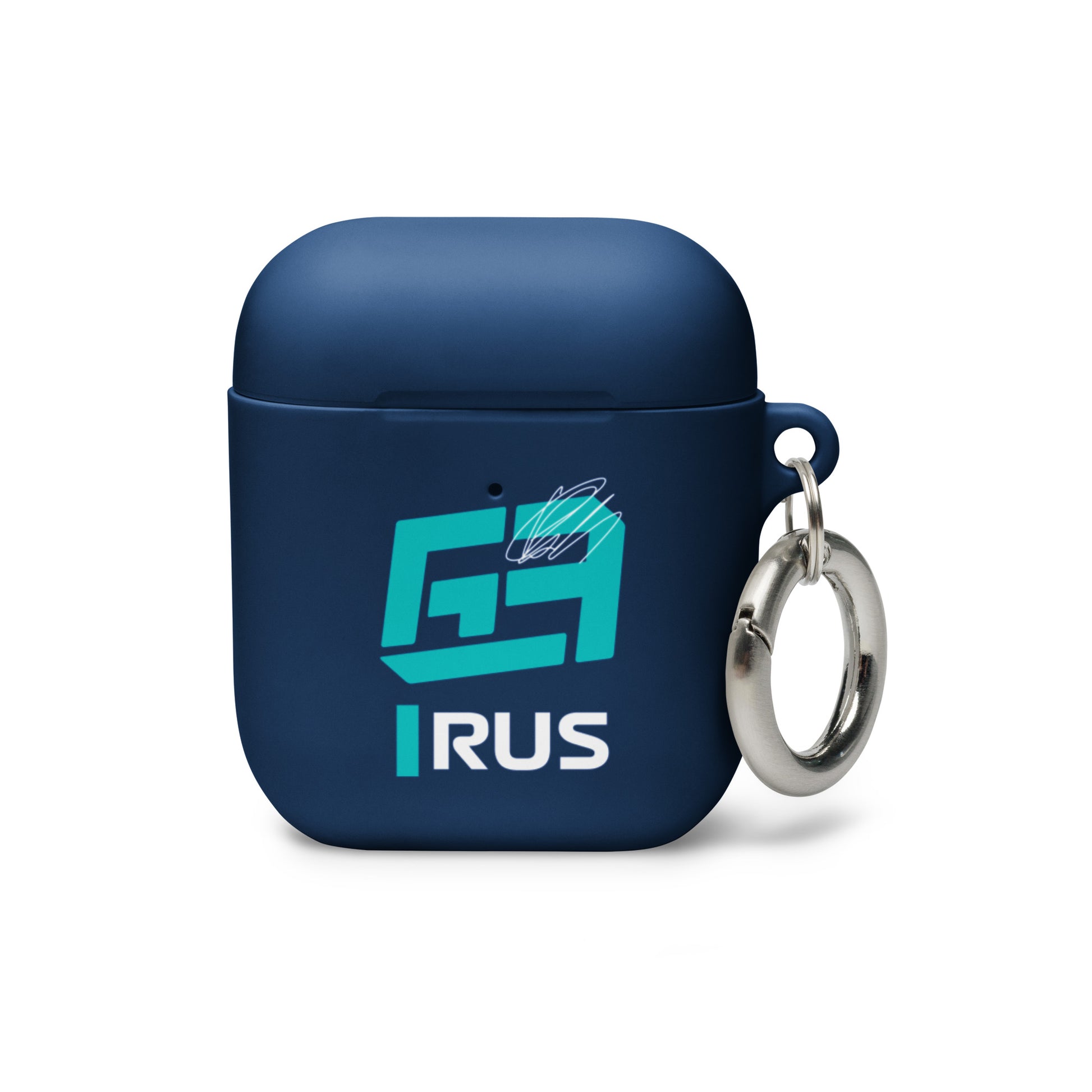 george russell airpods case navy blue