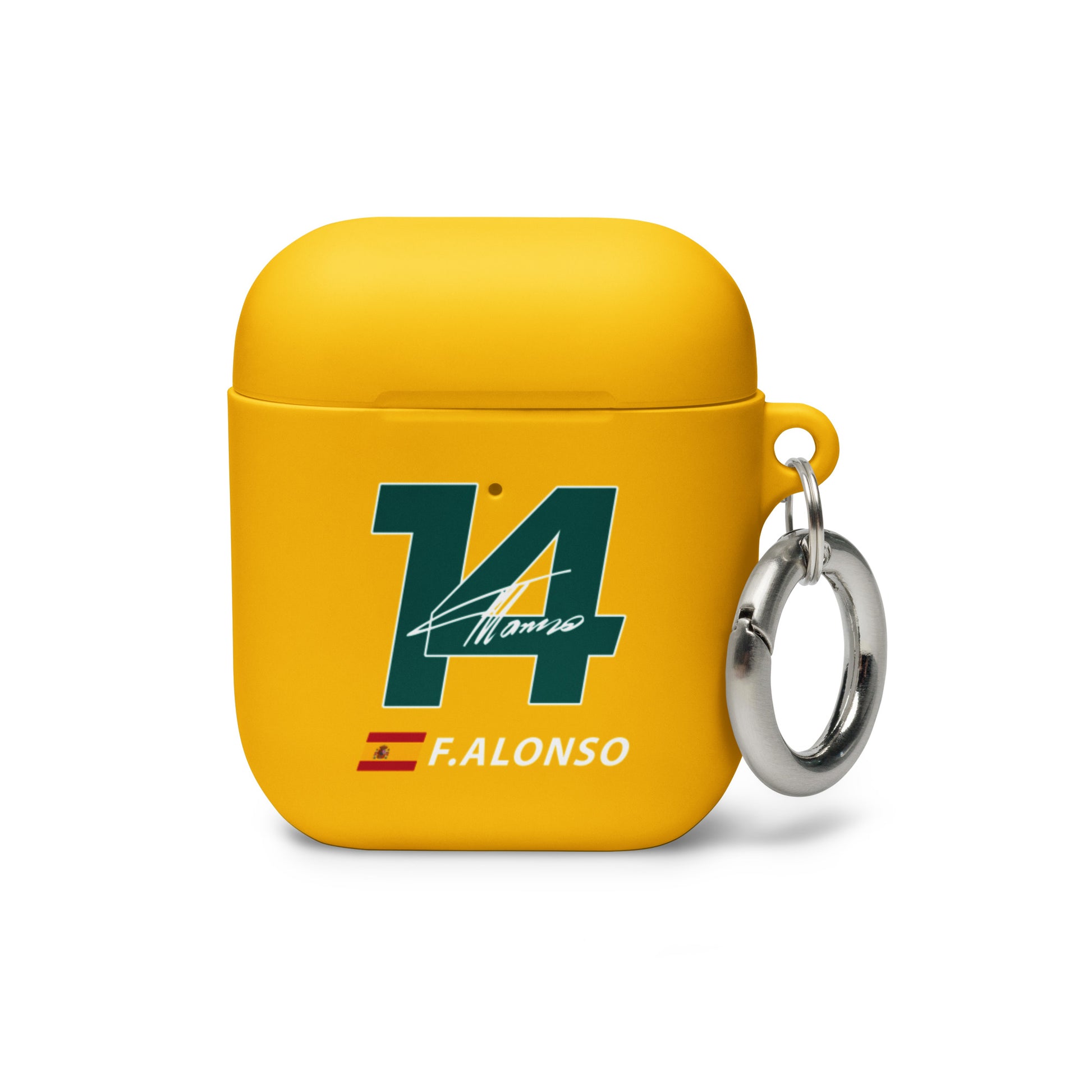 fernando alonso airpods case yellow