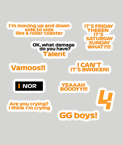 lando norris quotes sticker pack