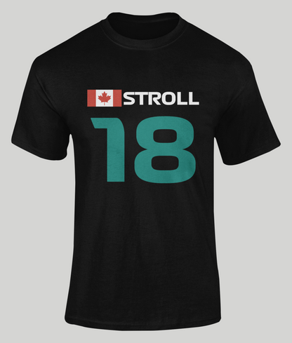 lance stroll 18 black t-shirt