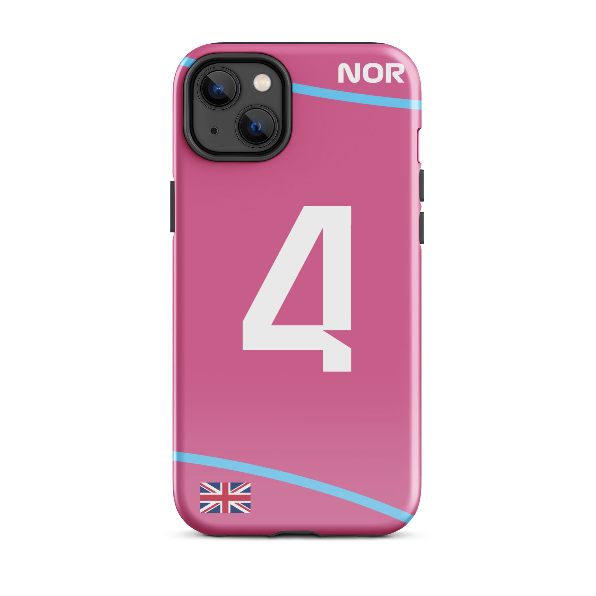 Lando Norris Miami GP Tough iPhone 14 plus glossy case