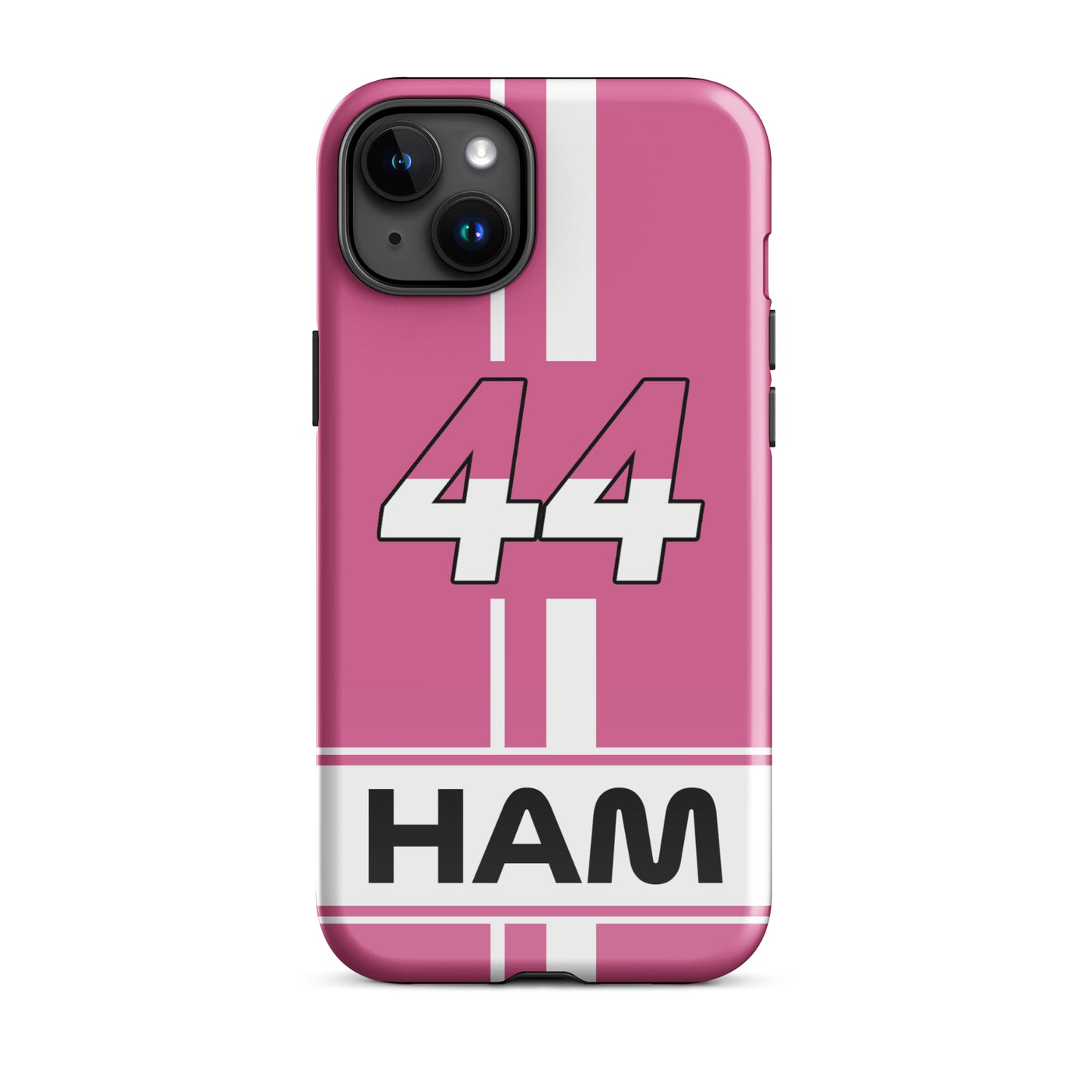 Lewis Hamilton Miami Tough iPhone 15 plus glossy case