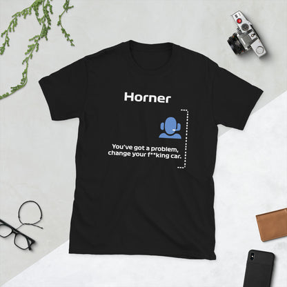 Christian Horner Change Your F**king Car Unisex T-Shirt Black