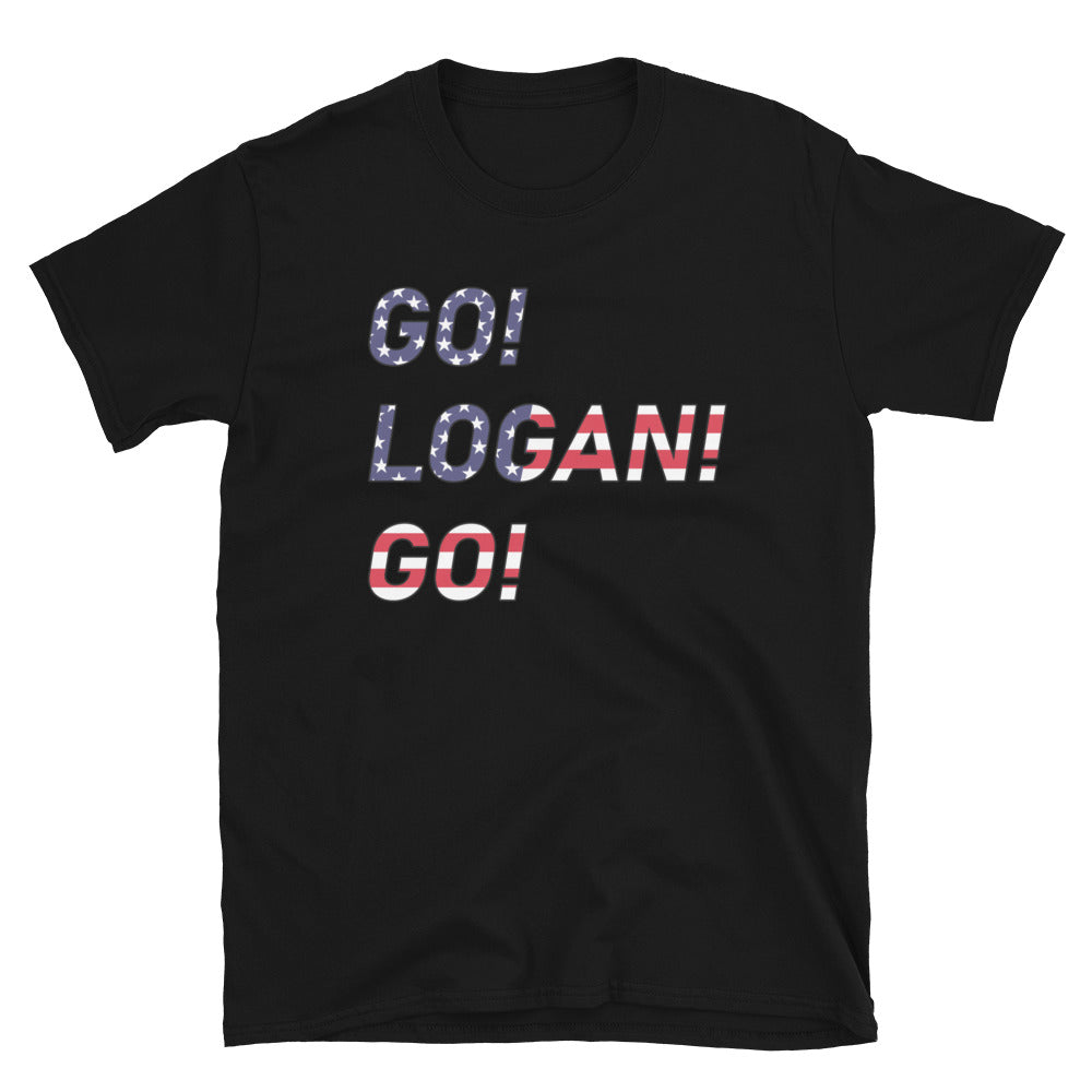 Go Logan Go United States Unisex T-Shirt Black