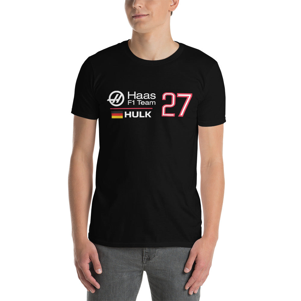 Nico Hulkenberg Haas Unisex T-Shirt Black Front