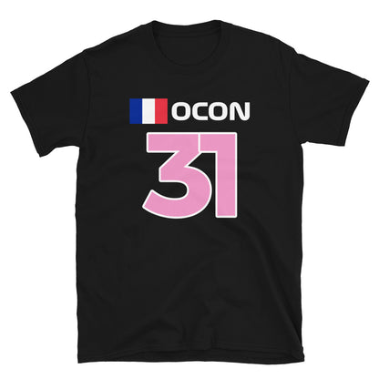 Esteban Ocon French Unisex T-Shirt black