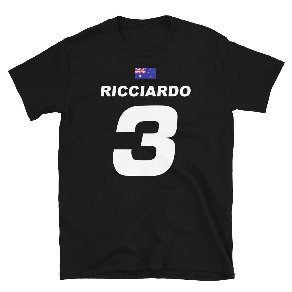 Daniel Ricciardo 3 Australia Unisex black T-Shirt
