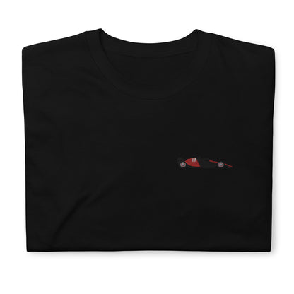 Embroidered Alfa Romeo F1 Car Unisex T-Shirt black front