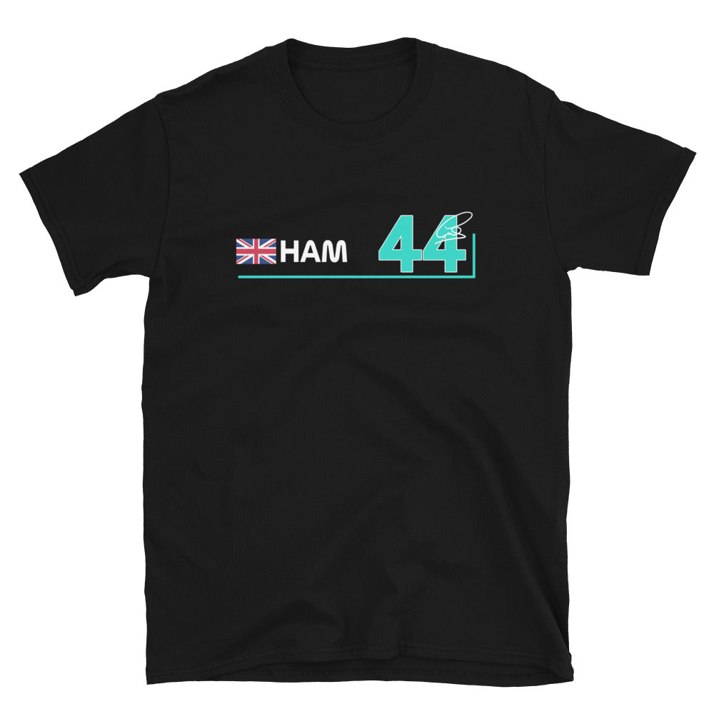 lewis hamilton 44 unisex t-shirt black