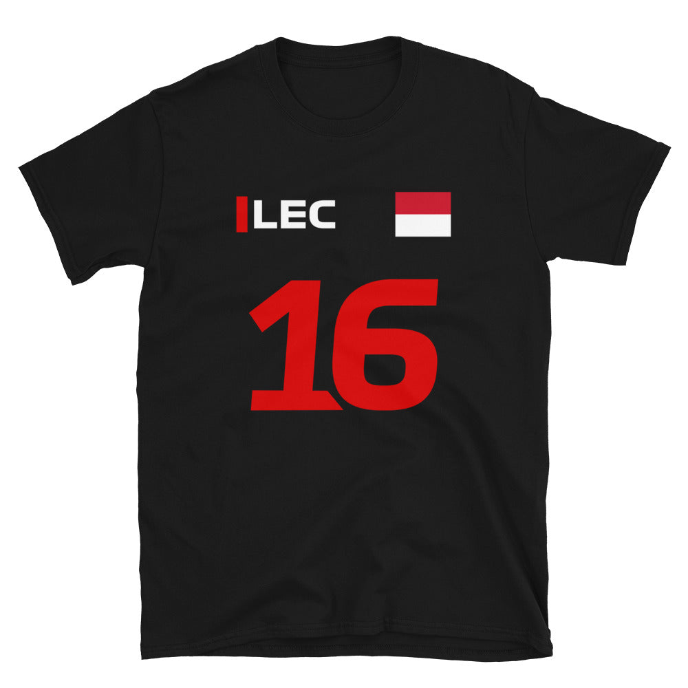 Charles Leclerc 16 Monaco T-Shirt black