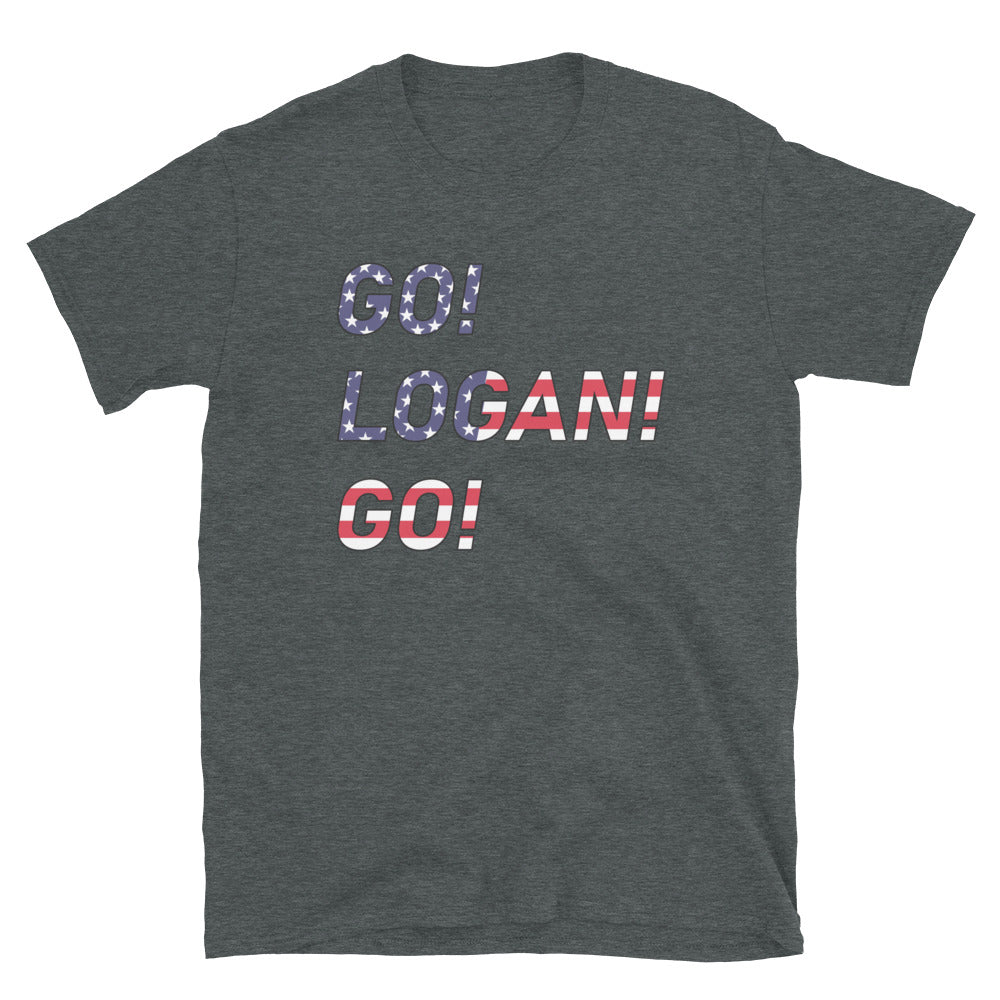 Go Logan Go United States Unisex T-Shirt Dark Heather