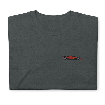 Embroidered Ferrari F1 2023 Car Unisex T-Shirt Dark Heather