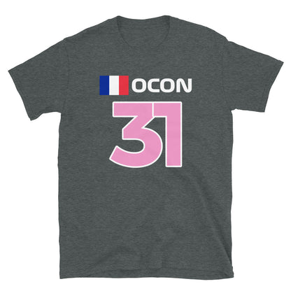 Esteban Ocon French Unisex T-Shirt dark heather