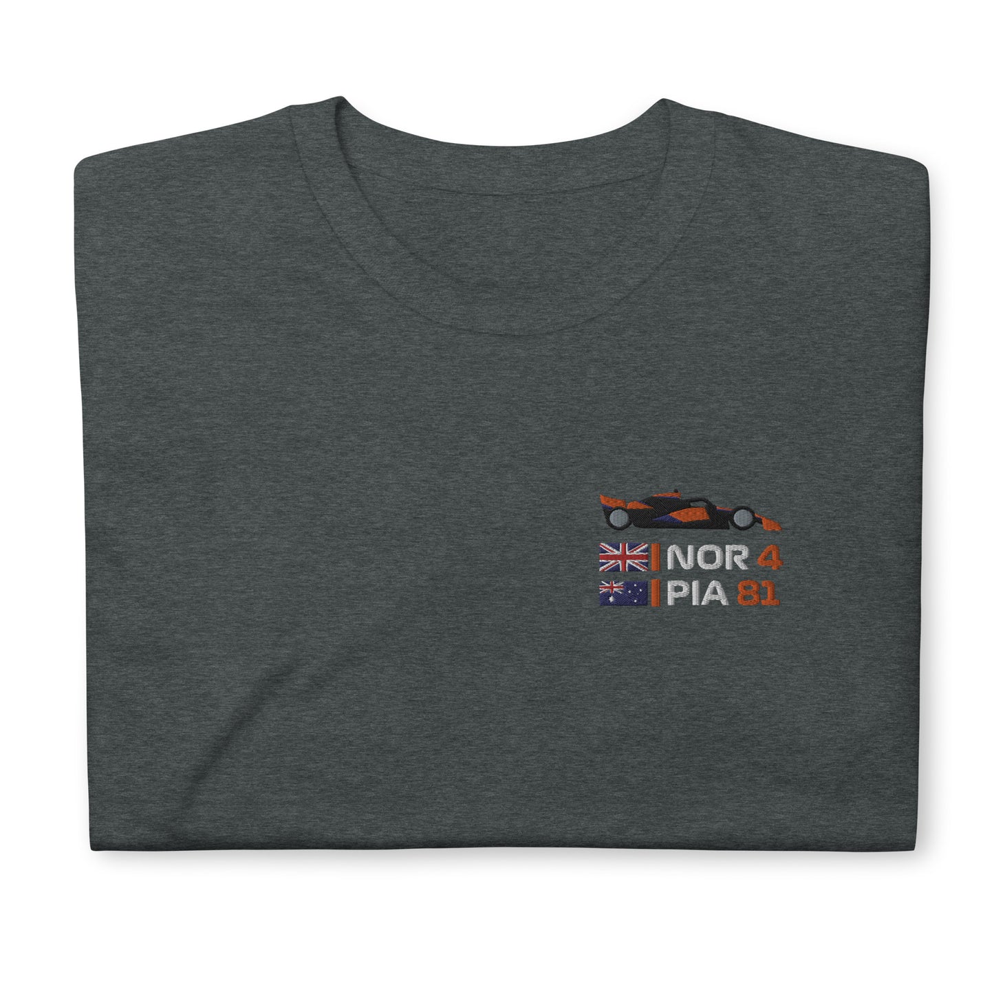 Embroidered Norris And Piastri T-Shirt dark heather