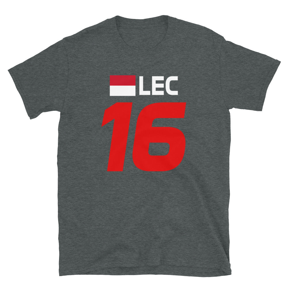 Charles Leclerc 16 Unisex T-Shirt dark heather