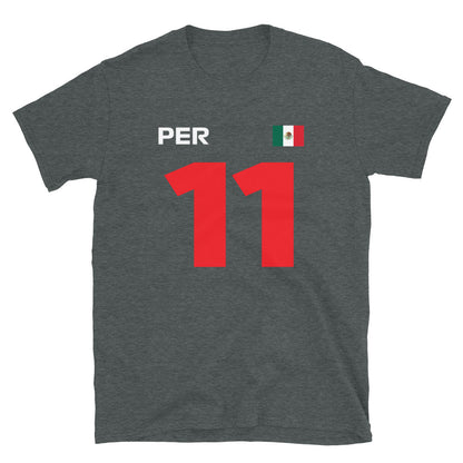 Sergio Pérez 11 Unisex T-Shirt dark heather