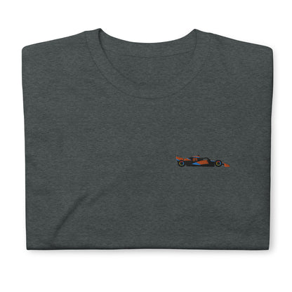 Oscar Piastri Embroidered McLaren Car T-Shirt dark heather