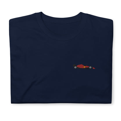 Embroidered Ferrari Car T-Shirt Navy