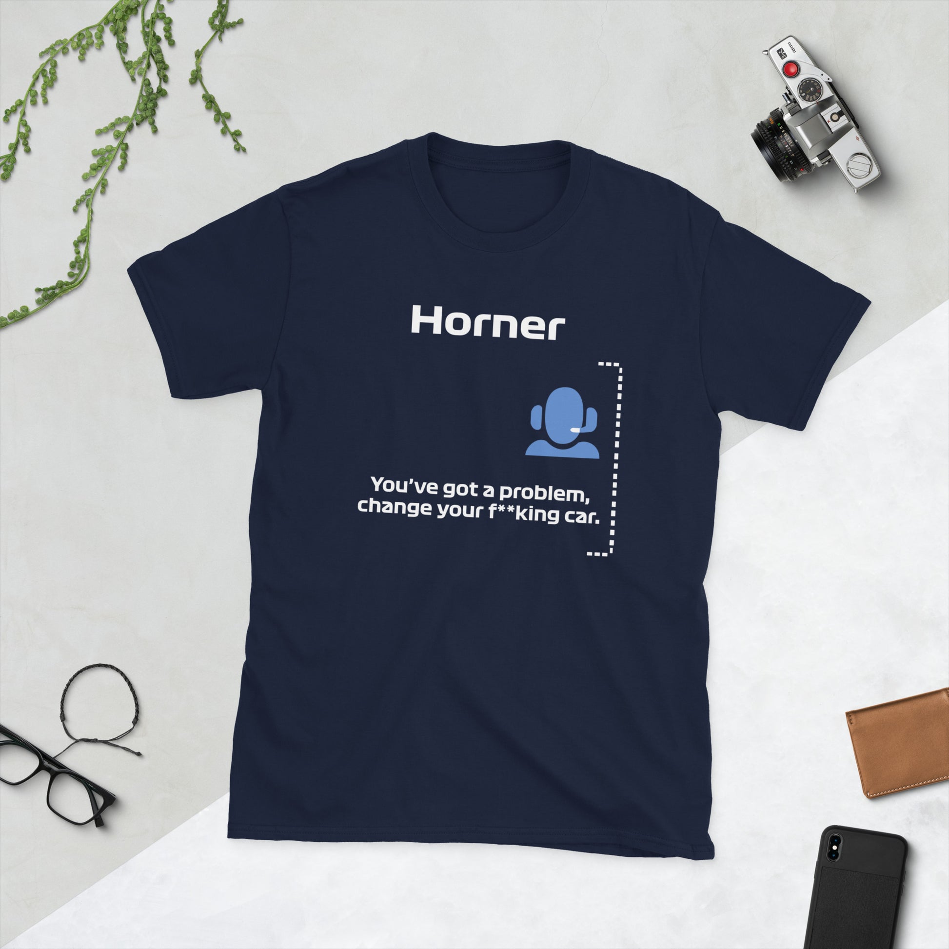 Christian Horner Change Your F**king Car Unisex T-Shirt Navy