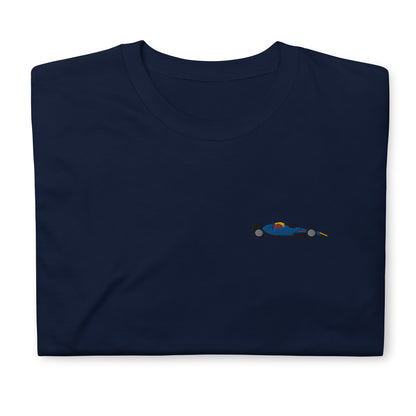 Embroidered Red Bull F1 Car Unisex T-Shirt Navy