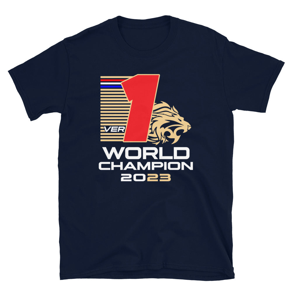 Max Verstappen world champion t-shirt navy blue