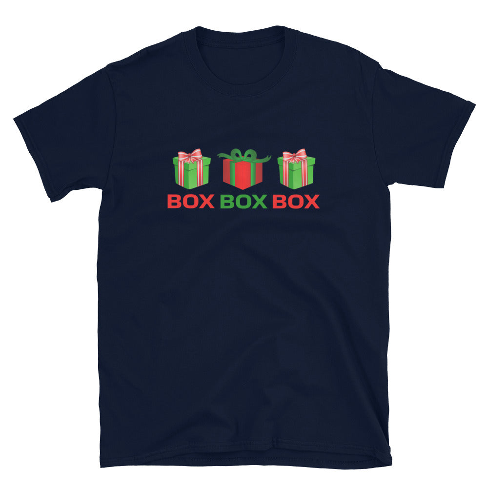 F1 Christmas Box Box Box Unisex T-Shirt navy blue