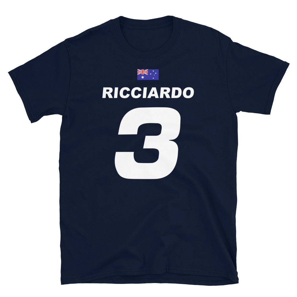 Daniel Ricciardo 3 Australia Unisex navy T-Shirt