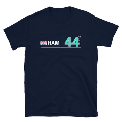 lewis hamilton 44 unisex t-shirt navy blue