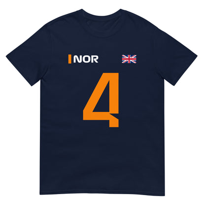 Lando Norris 4 McLaren Unisex T-Shirt navy blue
