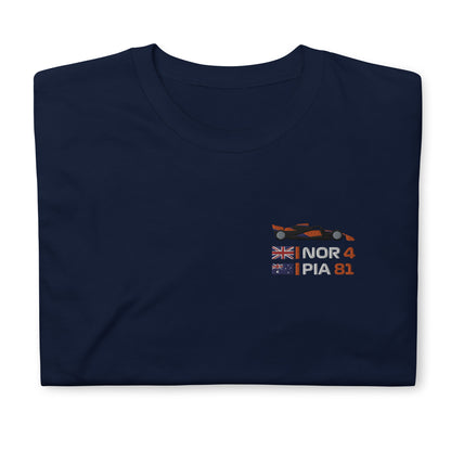 Embroidered Norris And Piastri T-Shirt navy blue