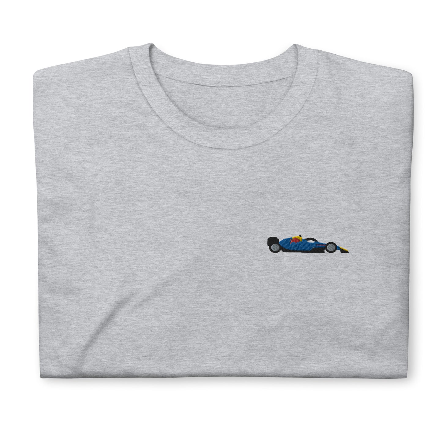Embroidered Red Bull F1 Car Unisex T-Shirt Grey