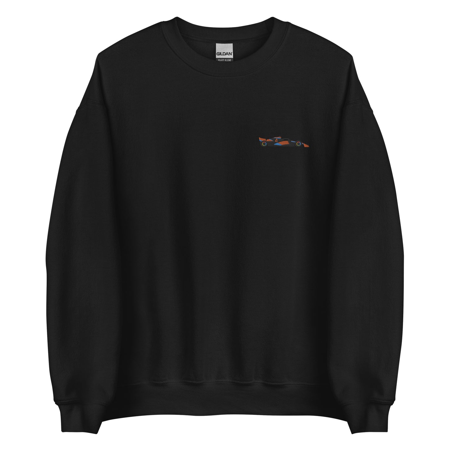 Embroidered mclaren f1 car sweater black
