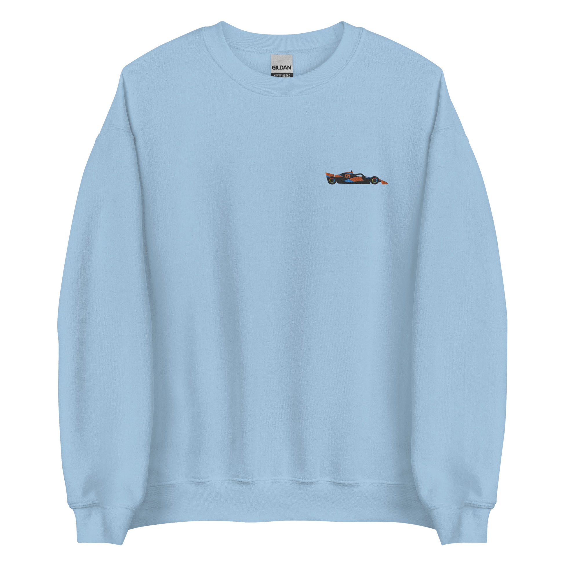 Embroidered McLaren F1 Car Oscar Piastri Sweatshirt light blue